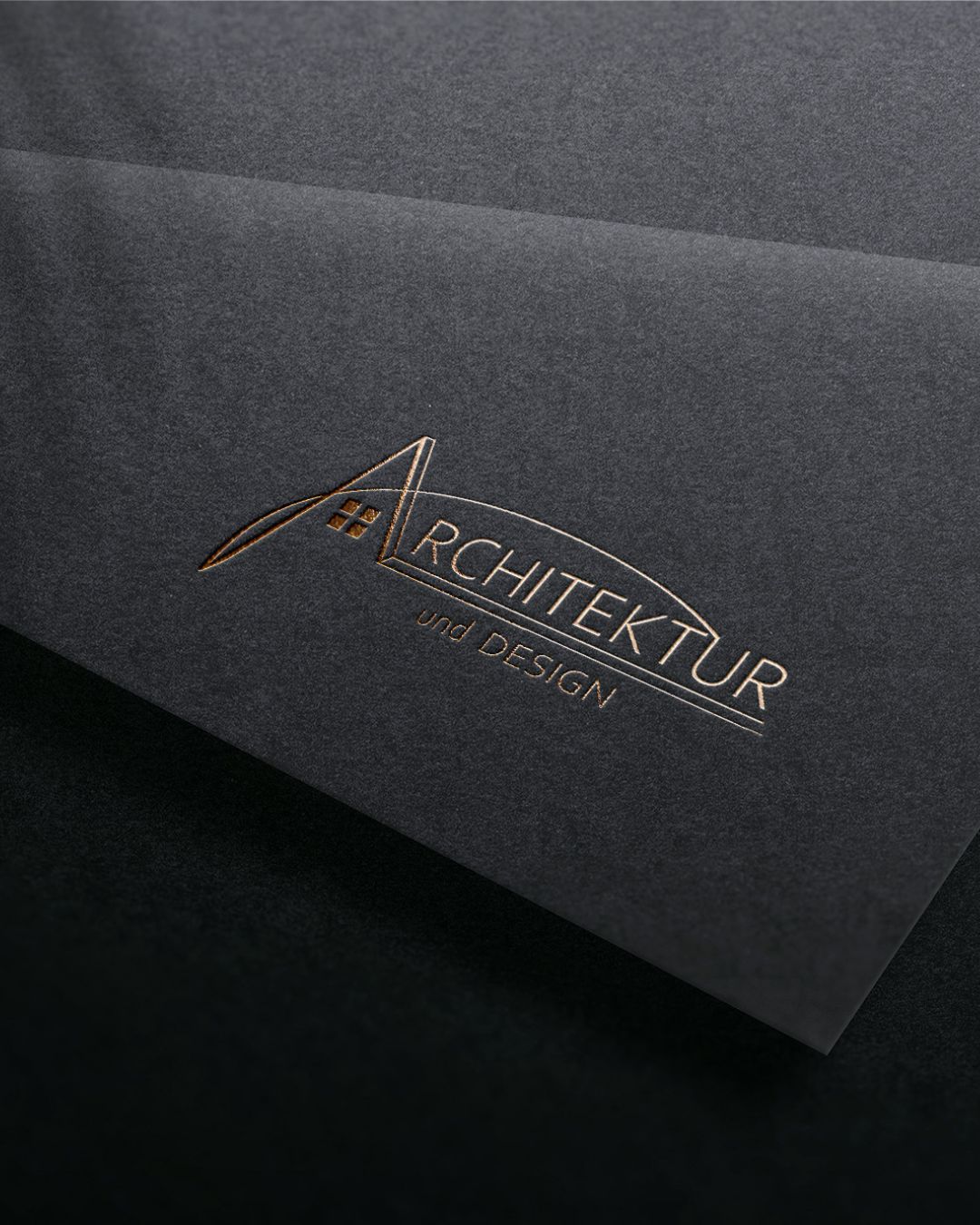 Modernes Logo-Mockup für ein Architekturbüro – klare Linien, minimalistisches Design von Kristina Webdesigns aus Hamburg.
